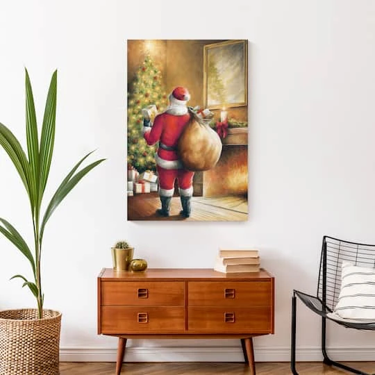 Santa Toy Sack Scene Canvas Wall Art 7 Santa Toy Sack Scene Canvas Wall Art - Image 5