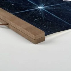 All Is Calm All Is Bright Nativity Teak Hanging Canvas -Michaels X-Mas Decor D673229S 2