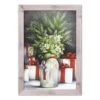 Christmas Flower Vase Western White Framed Print -Michaels X-Mas Decor D673238S 1