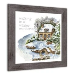 Walking In A Winter Wonderland Western Gray Framed Print 8 Walking In A Winter Wonderland Western Gray Framed Print -Michaels X-Mas Decor D673241S 2
