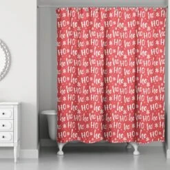 Ho Ho Ho Pattern Shower Curtain