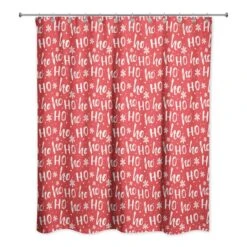 Ho Ho Ho Pattern Shower Curtain 7 Ho Ho Ho Pattern Shower Curtain -Michaels X-Mas Decor D673246S 2