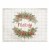 Merry Holly Wreath Cotton Twill Placemat -Michaels X-Mas Decor D673261S 1