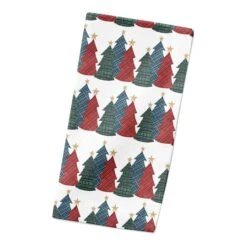 Christmas Tree Trio Cotton Twill Napkin -Michaels X-Mas Decor D673270S 2