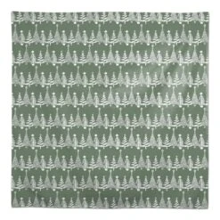 58'' Sage Christmas Tree Pattern Tablecloth