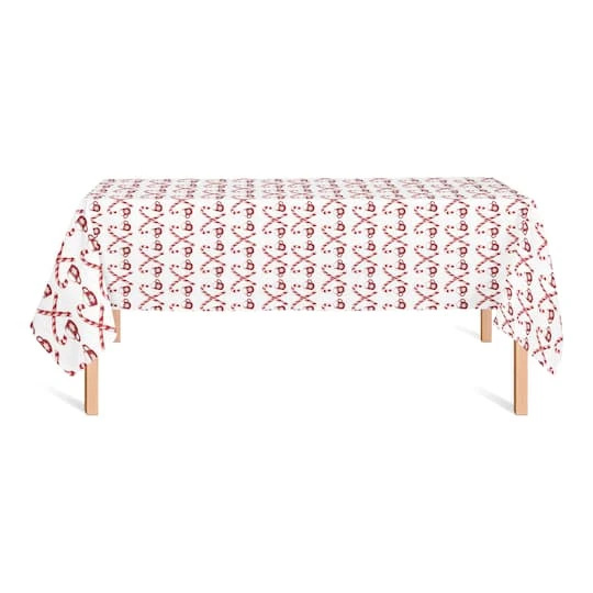 102'' Candy Cane Hot Chocolate Tablecloth 5 102'' Candy Cane Hot Chocolate Tablecloth - Image 3