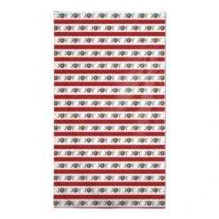102'' Joy Wreath Stripes Tablecloth