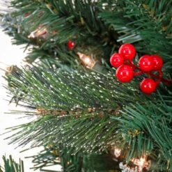 6.5ft. Pre-lit Artificial Meadowlark Pencil Hinged Tree, Clear Lights -Michaels X-Mas Decor D674354S 14