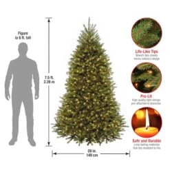 7.5ft. Pre-Lit Dunhill® Fir Artificial Christmas Tree, Clear Lights 14 7.5ft. Pre-Lit Dunhill® Fir Artificial Christmas Tree, Clear Lights -Michaels X-Mas Decor D674379S 15