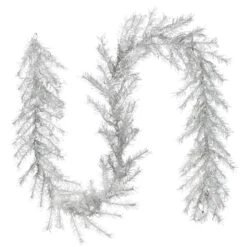 9ft. Pre-Lit Crystal Silver Metallic Garland -Michaels X-Mas Decor D675928S 17
