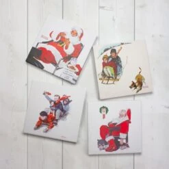 Northlight Norman Rockwell Classic Christmas Scene Canvas Prints Set, 4ct. -Michaels X-Mas Decor D676167S 2