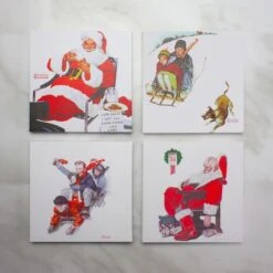 Northlight Norman Rockwell Classic Christmas Scene Canvas Prints Set, 4ct. -Michaels X-Mas Decor D676167S 3