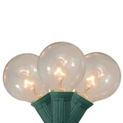 Northlight 20ct. Clear G40 Globe Patio Garden Christmas Light Set With Green Wire -Michaels X-Mas Decor D676187S 1 1
