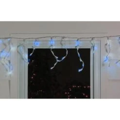 Northlight 100ct. LED Wide Angle Icicle Christmas Lights With White Wire Blue -Michaels X-Mas Decor D676189S 13