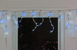 Northlight 100ct. LED Wide Angle Icicle Christmas Lights With White Wire Blue -Michaels X-Mas Decor D676189S 3