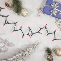 Northlight 100ct. Mini Christmas String Lights With Green Wire Pink 22 Northlight 100ct. Mini Christmas String Lights With Green Wire Pink -Michaels X-Mas Decor D676205S 12