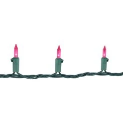 Northlight 100ct. Mini Christmas String Lights With Green Wire Pink 20 Northlight 100ct. Mini Christmas String Lights With Green Wire Pink -Michaels X-Mas Decor D676205S 5