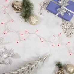 Northlight 50ct. Mini Christmas String Lights With White Wire Pink -Michaels X-Mas Decor D676206S 12