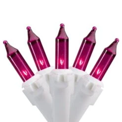Northlight 50ct. Mini Christmas String Lights With White Wire Purple -Michaels X-Mas Decor D676209S 1 1