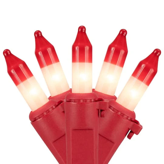 Northlight 50ct. Peppermint Mini Christmas Light Set With Red Wire 4 Northlight 50ct. Peppermint Mini Christmas Light Set With Red Wire - Image 2
