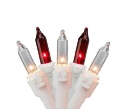 Northlight 100ct. Mini Christmas String Lights With White Wire Red/Clear 8 Northlight 100ct. Mini Christmas String Lights With White Wire Red/Clear -Michaels X-Mas Decor D676212S 1 1