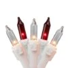 Northlight 100ct. Mini Christmas String Lights With White Wire Red/Clear -Michaels X-Mas Decor D676212S 1