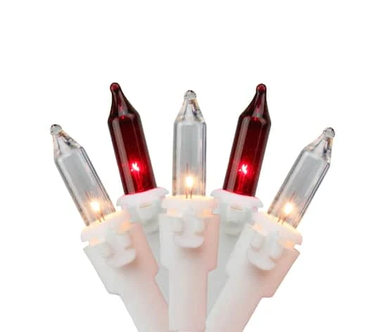 Northlight 100ct. Mini Christmas String Lights With White Wire Red/Clear 3 Northlight 100ct. Mini Christmas String Lights With White Wire Red/Clear