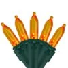 Northlight 50ct. LED Mini Christmas String Lights With Green Wire Orange -Michaels X-Mas Decor D676221S 1