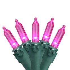 Northlight 50ct. LED Mini Christmas String Lights With Green Wire Pink -Michaels X-Mas Decor D676222S 11