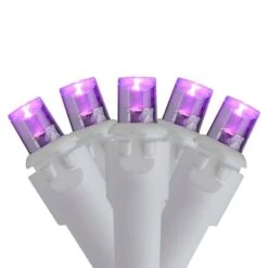 Northlight 50ct. LED Wide Angle Christmas String Lights With White Wire Purple 9 Northlight 50ct. LED Wide Angle Christmas String Lights With White Wire Purple -Michaels X-Mas Decor D676223S 1 1