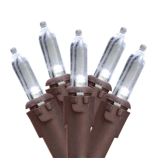 Northlight 35ct. White LED Mini Christmas Lights Set With Brown Wire 4 Northlight 35ct. White LED Mini Christmas Lights Set With Brown Wire - Image 2