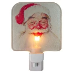 Northlight 6" Norman Rockwell 'Santa Claus' Glass Christmas Night Light