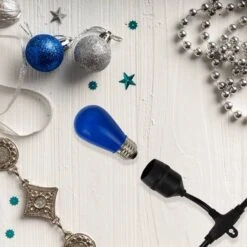 Northlight Opaque LED S14 Replacement Bulbs, 25ct. Blue -Michaels X-Mas Decor D676235S 12