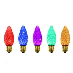 Northlight Multicolor Faceted C7 LED Replacement Christmas Bulbs, 25ct.