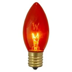 Northlight 4ct. Transparent Orange C9 Replacement Christmas Bulbs