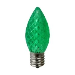 Northlight Green Faceted LED C9 Replacement Christmas Bulbs, 25ct.