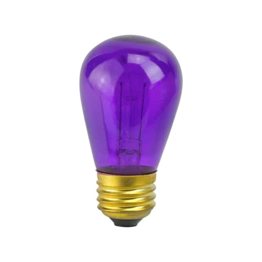 Northlight Transparent Incandescent S14 Replacement Christmas Bulbs, 25ct. Violet 6 Northlight Transparent Incandescent S14 Replacement Christmas Bulbs, 25ct. Violet - Image 4