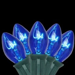 Northlight 25ct. C7 Christmas String Lights With Green Wire Blue -Michaels X-Mas Decor D676249S 3