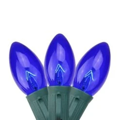 Northlight 25ct. C9 Christmas String Lights With Green Wire Blue -Michaels X-Mas Decor D676250S 1 1