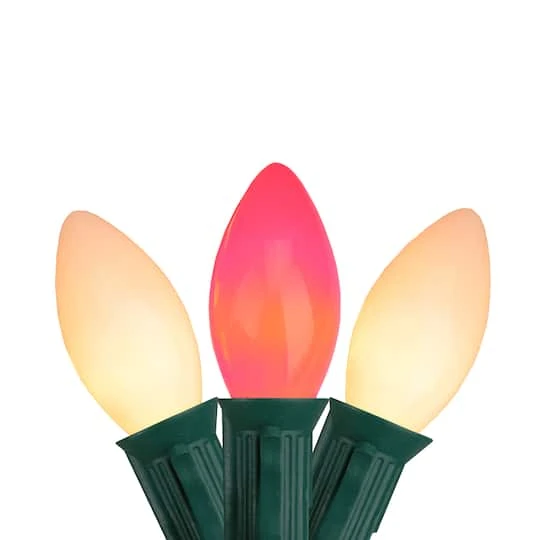 Northlight 25ct. Opaque Red & White LED C9 Christmas String Lights 4 Northlight 25ct. Opaque Red & White LED C9 Christmas String Lights - Image 2