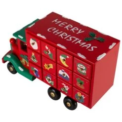 Northlight 14" Red Children Advent Calendar Storage Truck Christmas Décor -Michaels X-Mas Decor D676277S 3