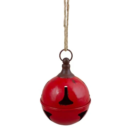 Northlight 7" Red Metal Jingle Bell Hanging Christmas Decoration 3 Northlight 7" Red Metal Jingle Bell Hanging Christmas Decoration