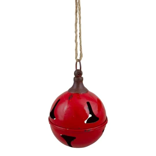Northlight 7" Red Metal Jingle Bell Hanging Christmas Decoration 8 Northlight 7" Red Metal Jingle Bell Hanging Christmas Decoration - Image 6