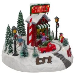 Northlight 9" Lighted & Animated Christmas Tree Farm Winter Scene With Moving Cars 11 Northlight 9" Lighted & Animated Christmas Tree Farm Winter Scene With Moving Cars -Michaels X-Mas Decor D676282S 3