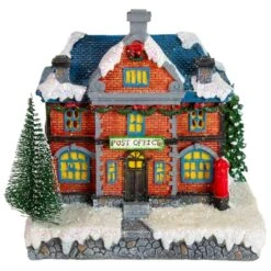 Northlight 7" Red LED Lighted Post Office Christmas Village Decoration 17 Northlight 7" Red LED Lighted Post Office Christmas Village Decoration -Michaels X-Mas Decor D676291S 11