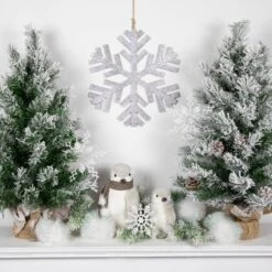 Northlight 8" Ivory Sisal Penguin Christmas Figure -Michaels X-Mas Decor D676296S 12