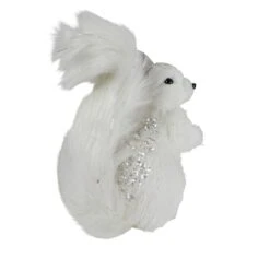 Northlight 9" White Squirrel With Silver Gems Christmas Tabletop Decoration -Michaels X-Mas Decor D676298S 2