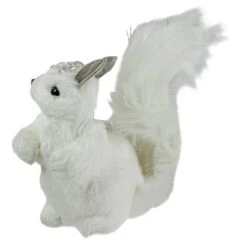 Northlight 9" White Squirrel With Silver Gems Christmas Tabletop Decoration -Michaels X-Mas Decor D676298S 4