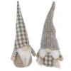 Northlight 13" Beige & White Gingham Nordic Christmas Gnome Set -Michaels X-Mas Decor D676302S 1
