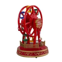 Northlight 11" Red & Gold LED Musical Rotating Christmas Ferris Wheel -Michaels X-Mas Decor D676305S 3